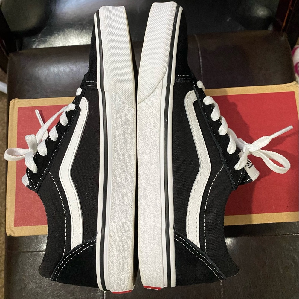 Vans Ward Unisex Skate Shoes Black/white Suede Size 5 M/ 6.5 W - Picture 7 of 9